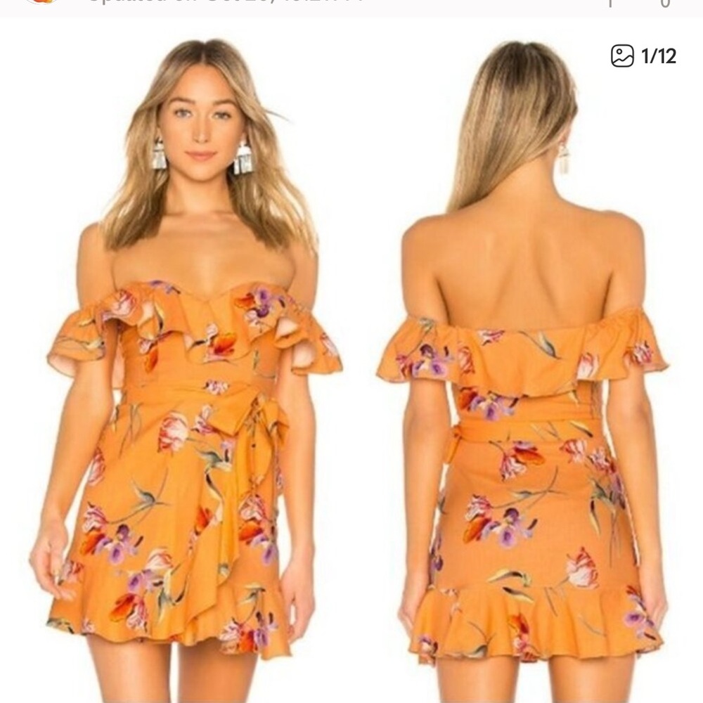 Privacy Please Bellview Mini Dress - Orange Cassie Floral